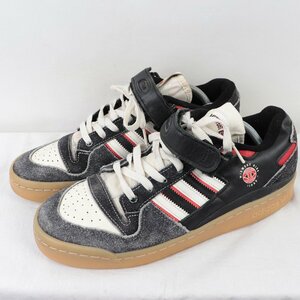 FORUM 84 LO MIDWEST KIDS 28.0cm/adidas フォーラムロウ アディダス スニーカー 黒 レッド 白 中古 古着 メンズ ad4650