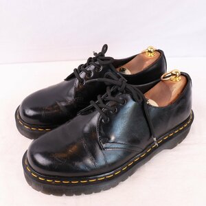 ドクターマーチン UK8/26.5cm～27.0cm/BEX 1461 3ホール 黒 ブラック レザー ブーツ メンズ DR.Martens 中古 古着 dm3884