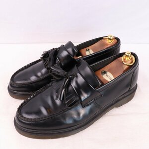 ドクターマーチン UK8/26.5cm～27.0cm/タッセルローファー 黒 ADRIAN エイドリアン メンズ DR.Martens 中古 古着 dm3883