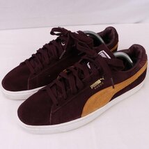 SUEDE CLASSIC 28.0cm/puma スエード クラシック プーマ スニーカー 中古 古着 ワイン ボルドー マスタード 白 メンズ et1718_画像1