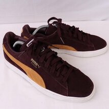 SUEDE CLASSIC 28.0cm/puma スエード クラシック プーマ スニーカー 中古 古着 ワイン ボルドー マスタード 白 メンズ et1718_画像6