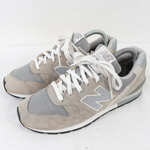 996 ニューバランス 25.0cm/new balance グレー 灰色 白 中古 古着 スニーカー メンズ レディース yy8486