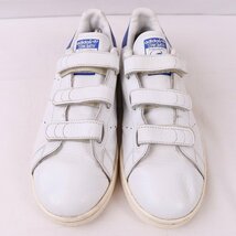 STANSMITH CF 27.5cm/adidas スタンスミス CF アディダス スニーカー ベルクロ 白 ホワイト 青 中古 古着 メンズ ad4676_画像3