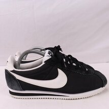 WMNS CLASSIC CORTEZ NYLON 26.5cm /NIKE クラシックコルテッツナイロン ナイキ 古着 中古 黒 ブラック 白 レディース スニーカー xx7901_画像4