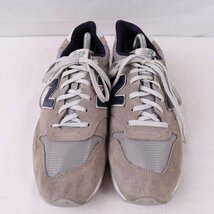 996 ニューバランス 28.0cm/new balance チャコール 灰 グレー 紺 ネイビー アイボリー 中古 古着 メンズスニーカー yy2652_画像3