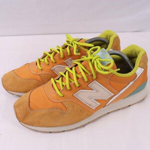 996 ニューバランス 27.0cm/new balance オレンジイエロー 白 モスグリーン 中古 古着 スニーカー メンズ yy8511