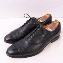 アレンエドモンズ 10 1/2 A キャップトゥ 内羽根 黒 Park Avenue ALLEN EDMONDS USA製 パークアベニュー メンズ 中古 古着 ds4140_画像1