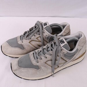 996 ニューバランス 27.5cm/new balance 灰 グレー 金 ゴールド 中古 古着 メンズ スニーカー yy2686