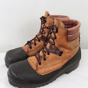  Vintage mountain boots 27.5cm rank Raver × leather leather Brown trekking used old clothes eb1142