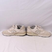 878 ニューバランス 28.0cm/new balance ライトグレー 白 金 中古 古着 スニーカー メンズ yy8566_画像5