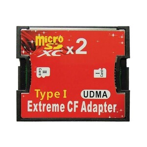 即納 Micro SDカードをCFカードに変換 マイクロSDカード to CFアダプタ カードデュアルマイクロSD/CFコンバータ2TBまで対応