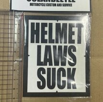 【OCEAN BEETLE】オーシャンビートル HELMET LAWS SUCK ステッカー 抜き型ステッカー BLACK / バイカー バイク乗り Sticker Helmet Custom_画像6