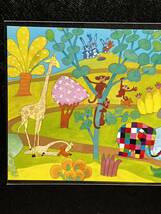 【デビット・マッキーのPostcard】ELMER　THE　PATCHWORK　ELEPHANT（エルマー・パッチワーク模様の象）　≪池の畔で≫_画像2