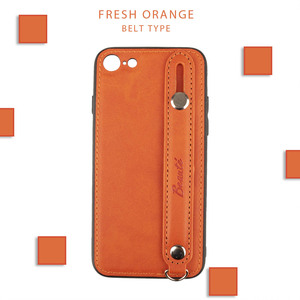 iPhone se case belt attaching stylish orange leather se no. 3 generation cover se no. 2 generation bumper belt iphone8 iphone7 simple cheap free shipping 