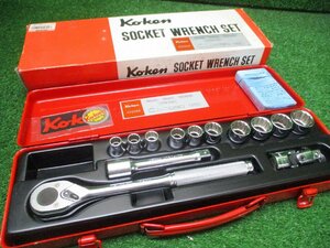 今落h045 koken ■ソケットレンチセット 4222M 差込角12.7mm ソケット(12角)10個 スチールケース入 ★13点セット