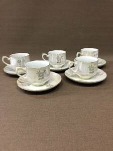 中古美品☆ノリタケ☆カップ＆ソーサ5客セット☆Venus China　NT