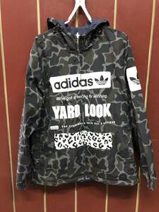  used * reversible nylon jacket *adidas/ Adidas *L size 