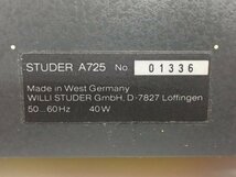 STUDER A725 スチューダー CDプレーヤー CDデッキ ◆ 6C84E-17_画像5