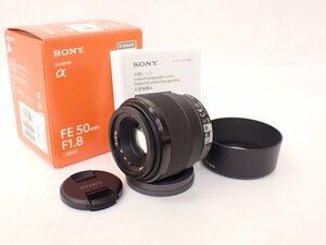 【美品】 SONY FE 50mm F1.8 / SEL50F18F ソニー 標準単焦点レンズ Eマウント 説明書/元箱付き □ 6C954-2