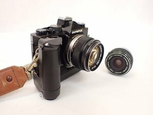 OLYMPUS オリンパス フィルム一眼レフカメラ OM-2N/G.ZUIKO AUTO-S 50mm F1.4+AUTO-W 28mm F3.5 ワインダー付 □ 6CBDE-8