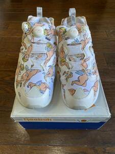 【中古美品】スニーカー　リーボックインスタポンプフュリー26.0cm REEBOK INSTA PUMP FURY LA White/Skull Grey/Rose Gold BD4747 天使