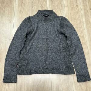 ★カシミア100%★高級 JOVAL ボトルネック 長袖 カシミヤ ニット セーター グレー レディース R-5293