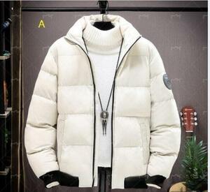 メンズ ダウンジャケット ブルゾン キルティング 中綿ジャケット コート 冬 アウター 防風 防寒 ジャンパー シンプル 大きいサイズ M