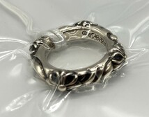 【IT1D2DAGEUES】CHROME HEARTS クロムハーツ SV925 SBT BAND / スクロール バンドリング 9.5号_画像1