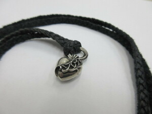 ☆Chrome Hearts☆　クロムハーツ　925ネックレス　レザー使用　トップ重さ約13.4g　総重量23.4g（レザー込）　インボイスなし　＃33987