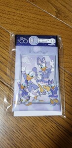 ディズニー100周年　ハッピーくじ　F賞クリアケース&カードセット　ドナルド&デイジー　Happyくじ　ディズニー