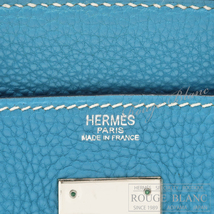 エルメス　オータクロア28　ブルージーン　トゴ　シルバー金具　HERMES　青　ハンドバッグ_画像6