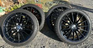 【中古ホイール&タイヤ4本セット】トヨタ GRヤリス 18インチ純正ホイール&スタッドレスタイヤ 225/40R18 GRヤリス純正ホイールナット付き