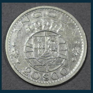 ポルトガル領 アンゴラ 1952年 20エスクード銀貨 A1275