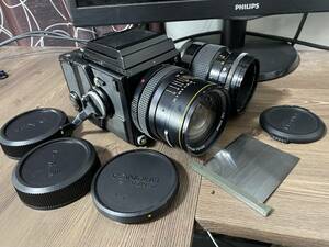 ZENZA　BRONICA　「 SQ 」　MACRO ZENZANON-PS　110mm　1:4　ZENZANON-S　50mm　1:3.5　ゼンザ　ブロニカ　キャップ付