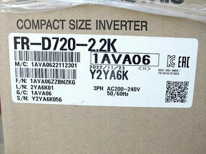 6　未使用 三菱電機 インバータ FR-D720-2.2K