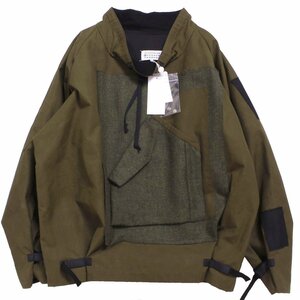 21AW 【新品・定価198,000円】Maison Margiela 10 SPORTSJACKET ワックスコーティング ブルゾン 46 MOSS S50AM0532 メゾンマルジェラ 10