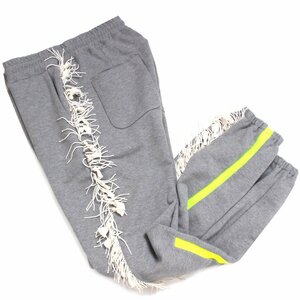 22AW 新品 FACETASM FRINGE SWEAT PANTS WITH RIB DETAILS 定価44,000円 5 グレー TOF-PT-U07 ファセッタズム フリンジ スウェット パンツ