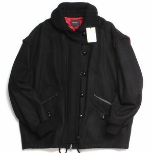 22AW【タグ付き・新品】ISABEL MARANT MANTEAU PALMEIRA 36 BLACK 2WAYオーバーサイズ メルトンコート ベスト 中綿 イザベルマラン　