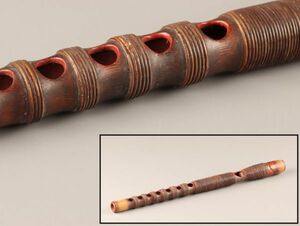 古美術 和楽器 竹製 能管 竜笛 古作 時代物 極上品 初だし品 C3421
