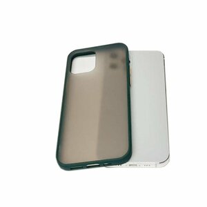 iPhone 12 Pro Max 12 プロ マックス ジャケット 半透明 クリアタイプ ハードタイプ アイフォン アイホン ケース カバー ダークグリーン