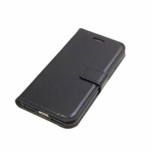 iPhone SE(第3/第2世代)/8/7 手帳型 スタンド カード 合皮革レザー アイフォン SE3 アイホン SE2 ケース カバー ブラック 黒色