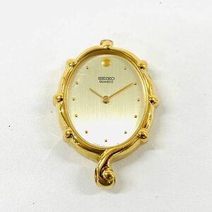 T659-I39-2392 ★ SEIKO セイコー QUARTZ クオーツ ペンダントウォッチ 2針 約25mm レディース 懐中時計 2320-1750 ゴールド文字盤 時計 ④