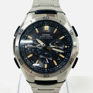 V648-Z5-624 ◎ CASIO カシオ WAVE CEPTOR ウェーブセプター クロノグラフ 電波ソーラー 稼動 3針 約39mm メンズ 腕時計 WVQ-M410 時計 ④