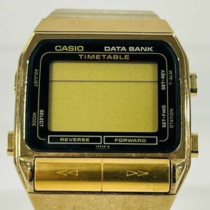 V222-K44-2913 CASIO カシオ DATE BANK データバンク DBT-700G メンズ クォーツ 腕時計 箱付き デジタル ゴールドカラー 純正ベルト 時計②