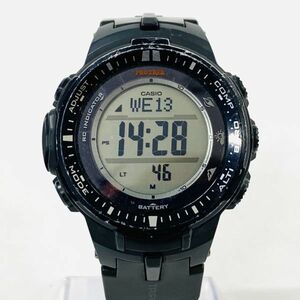 W651-Z5-628 ◎ CASIO カシオ PROTREK プロトレック タフソーラー 稼動 メンズ 腕時計 ブラック PRW 3000 電波ソーラー ウォッチ 時計 ④