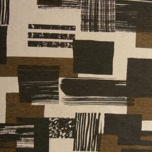 ★天竺ニット♪カット&ペースト風プリント(ベージュ)♪155×30★【NE2126-B】