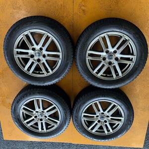 【6341】205/60R16 4本セット冬タイヤBRIDGESTONE BLIZZAK VRX2バリ山【2022年】アルミンホイール 16x6 1/2J PCD114.3/5H