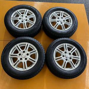 【6362】195/65R15 4本セット冬タイヤYOKOHAMA ICE GUARD IG70バリ山【2022年】アルミンホイール 15X6J PCD114.3/5H