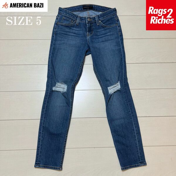 AMERICAN BAZI LOW RISE SKINNY PANTS