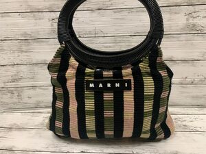 美品 マルニ MARNI MARKET BOAT マルニ ボートバッグ ハンド ショルダー